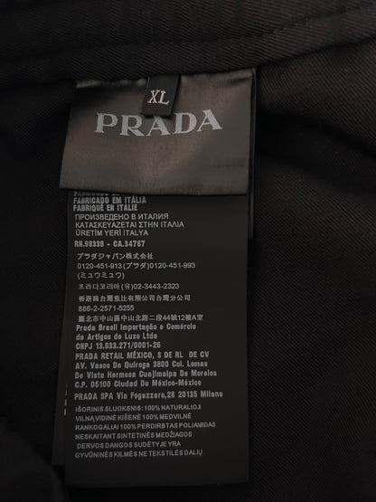 Prada Black Triangle Logo Cargo Pants