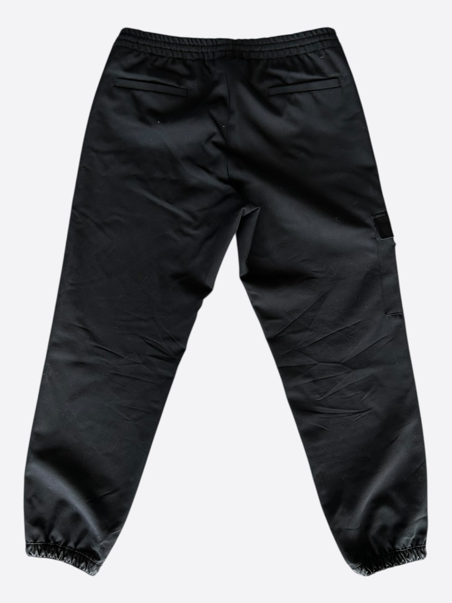 Prada Black Triangle Logo Cargo Pants