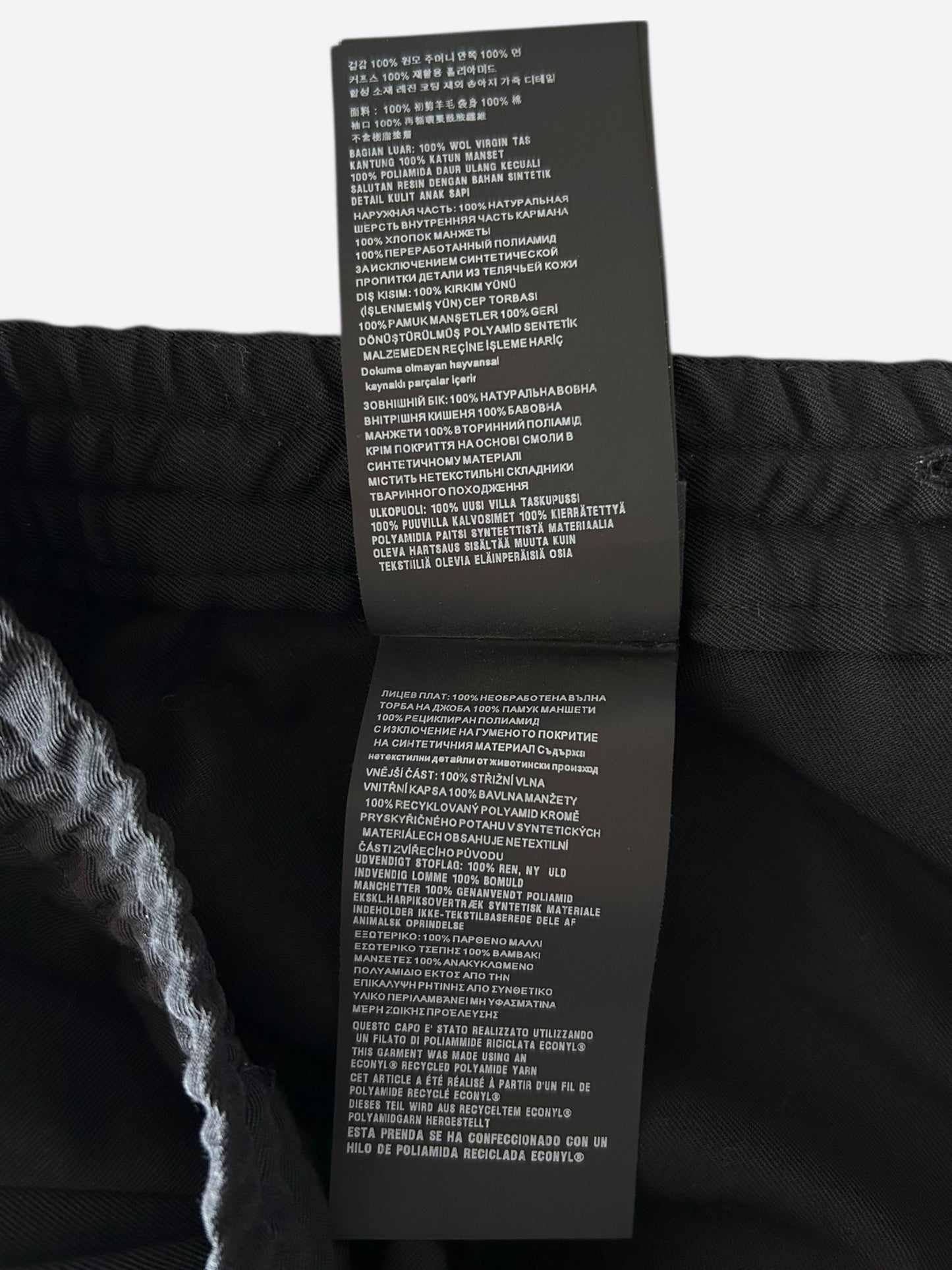 Prada Black Triangle Logo Cargo Pants