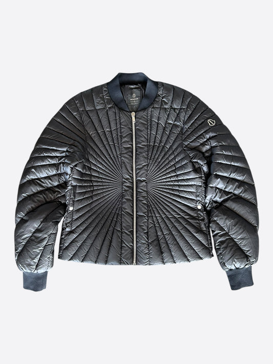 Rick Owens Moncler Black Radiance Flight Bomber Jacket