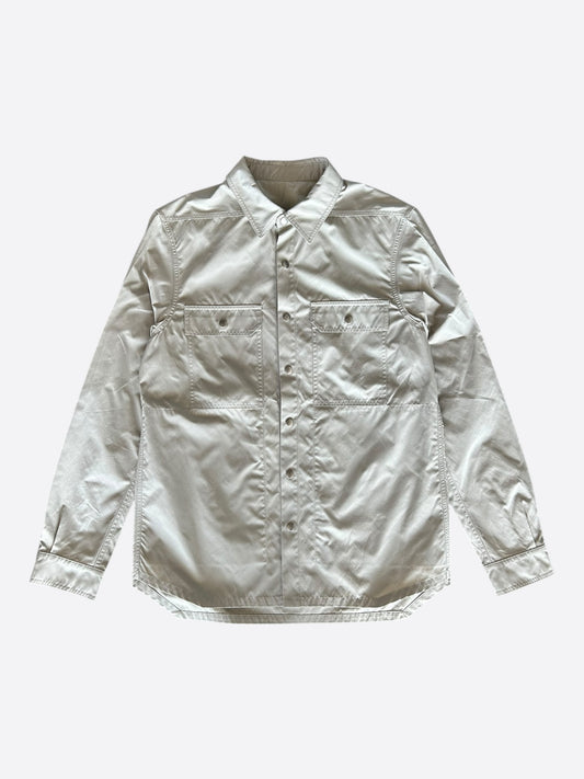 Rick Owens Beige Button Up Overshirt