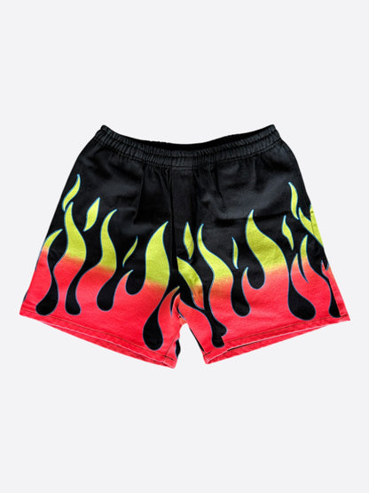 Gallery Dept Black & Multicolor Flame Graphic Zuma Shorts