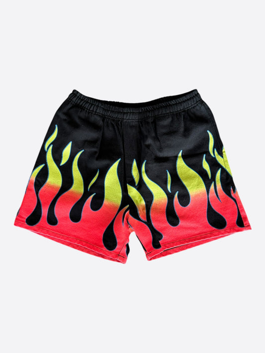 Gallery Dept Black & Multicolor Flame Graphic Zuma Shorts