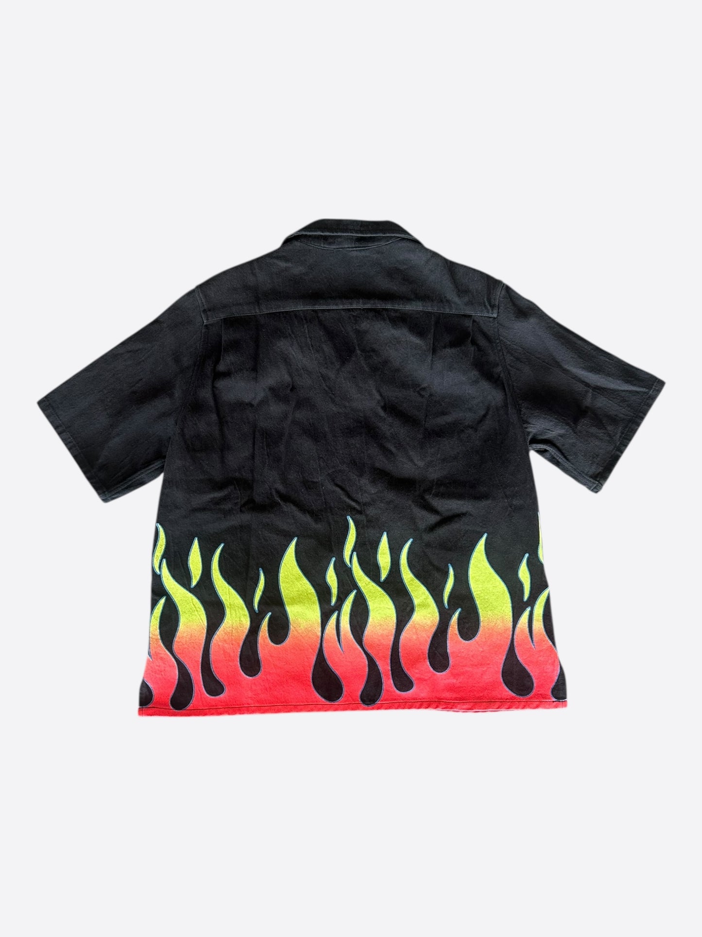 Gallery Dept Black & Multicolor Flame Graphic Button Up Shirt