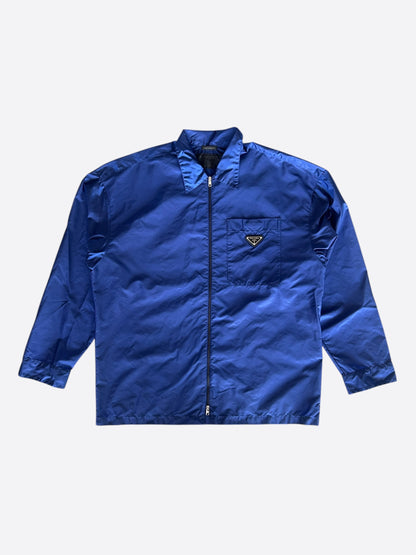Prada Blue Zip Up Windbreaker