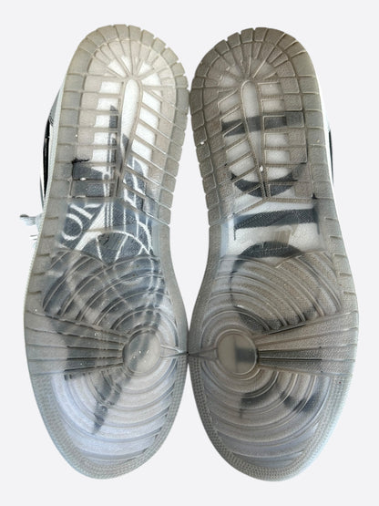Dior Air Jordan Grey & White Oblique Low Top Sneakers
