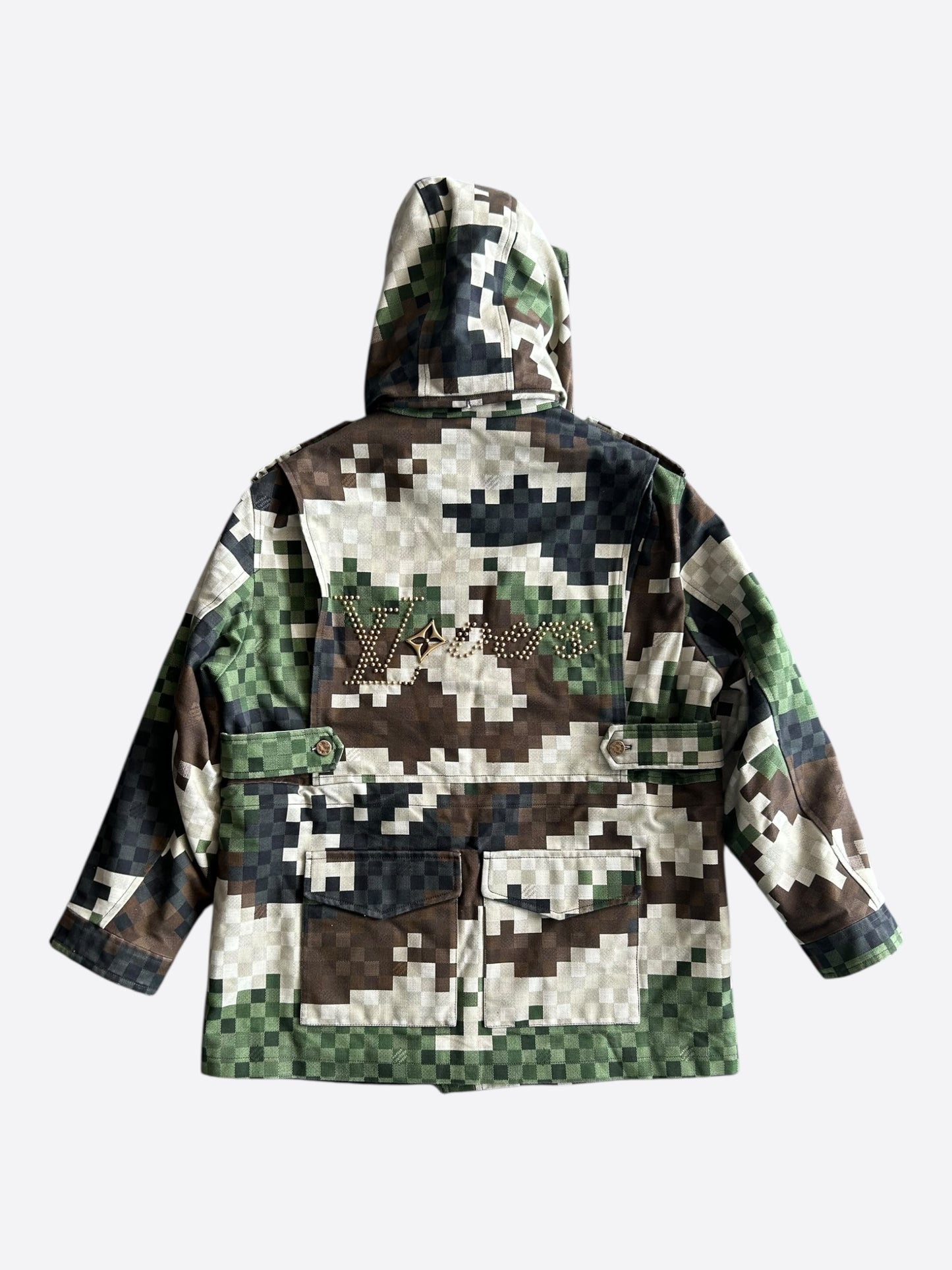 Louis Vuitton Green Damoflage Parka