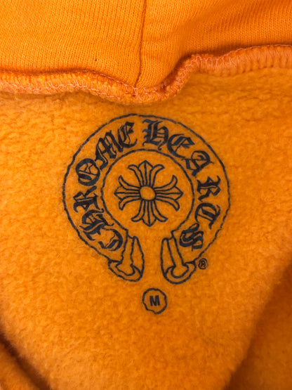 Chrome Hearts Off-White Orange & Black Scroll Logo Hoodie