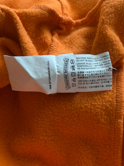 Chrome Hearts Off-White Orange & Black Scroll Logo Hoodie