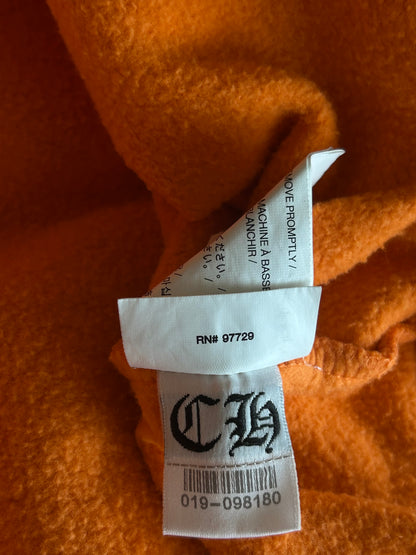 Chrome Hearts Off-White Orange & Black Scroll Logo Hoodie