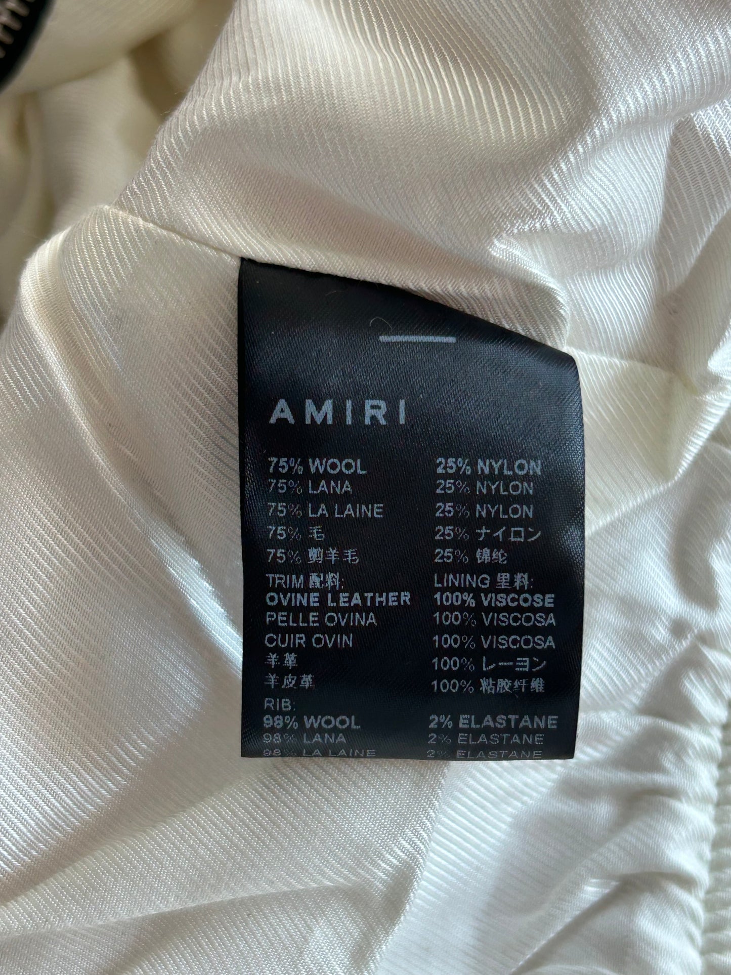 Amiri Pink & White Bones Varsity Jacket