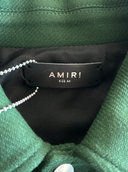 Amiri Green & White Bones Varsity Jacket