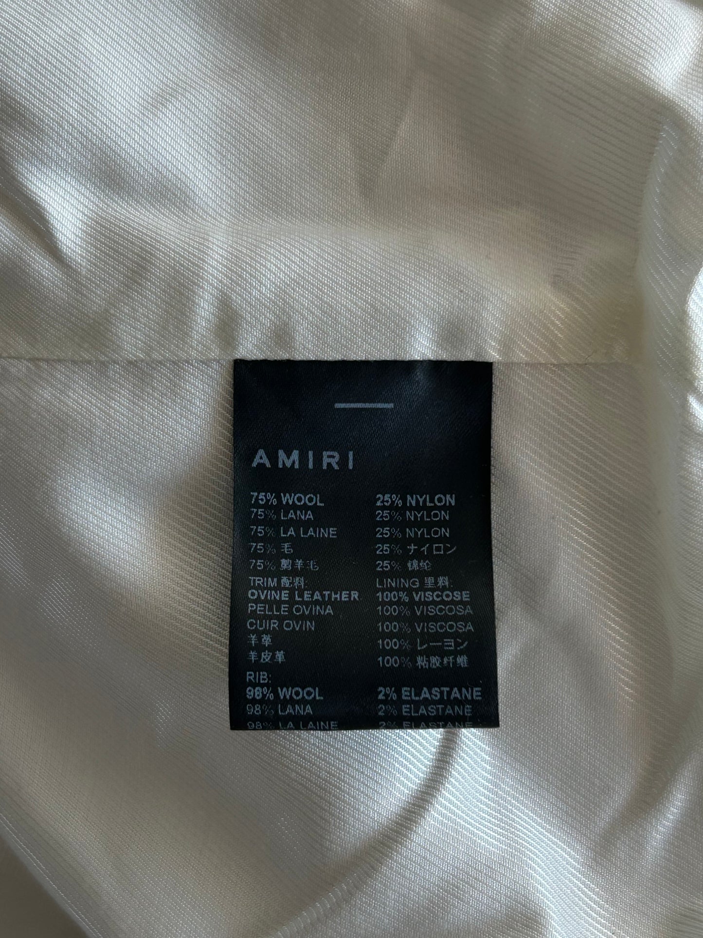 Amiri Beige & Brown Bones Varsity Jacket