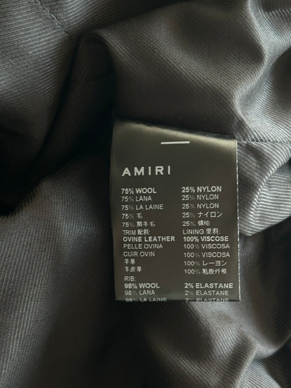 Amiri Black & White Angel Varsity Jacket