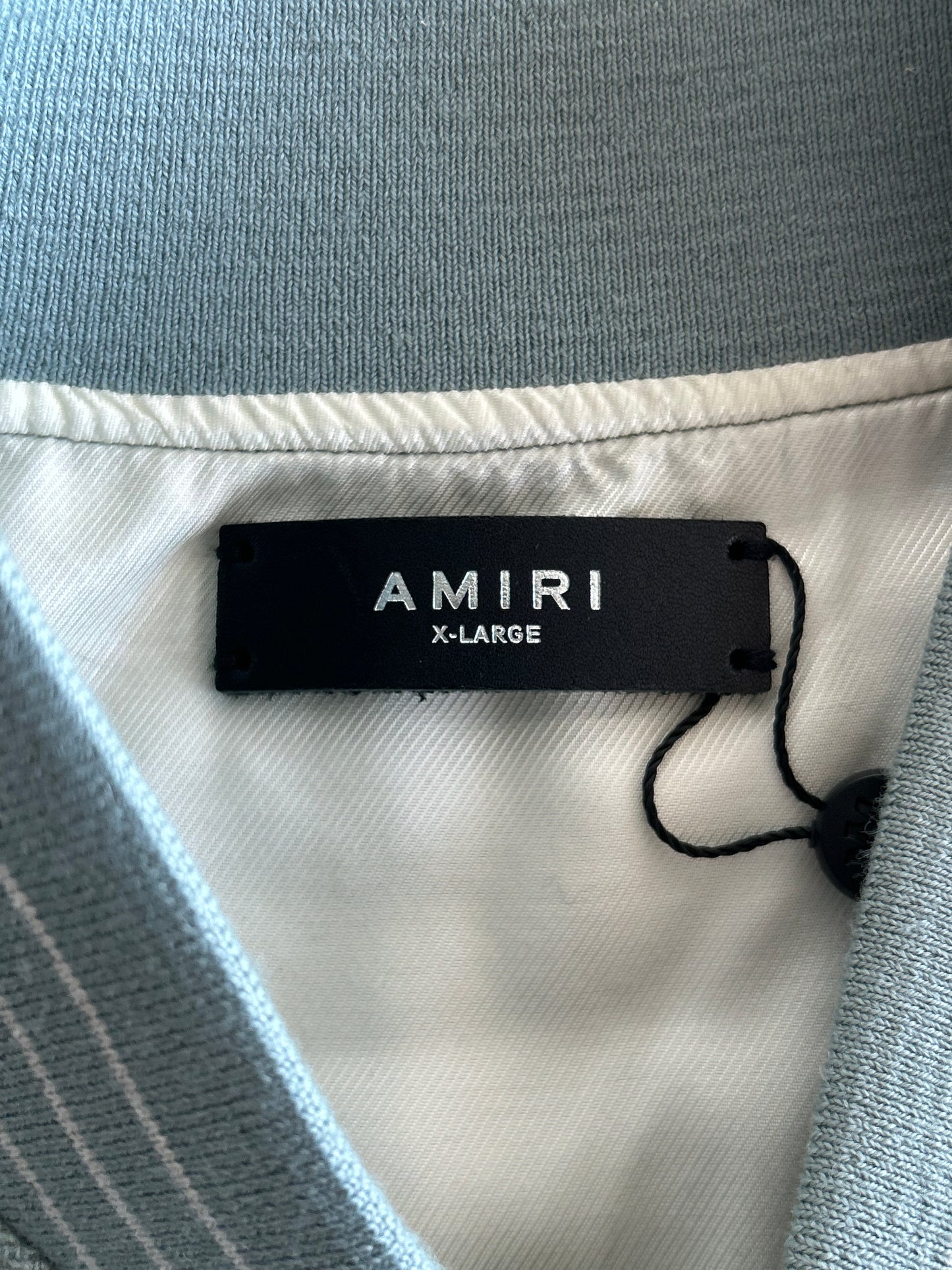 Amiri Frosty Green & White Fighters Varsity Jacket