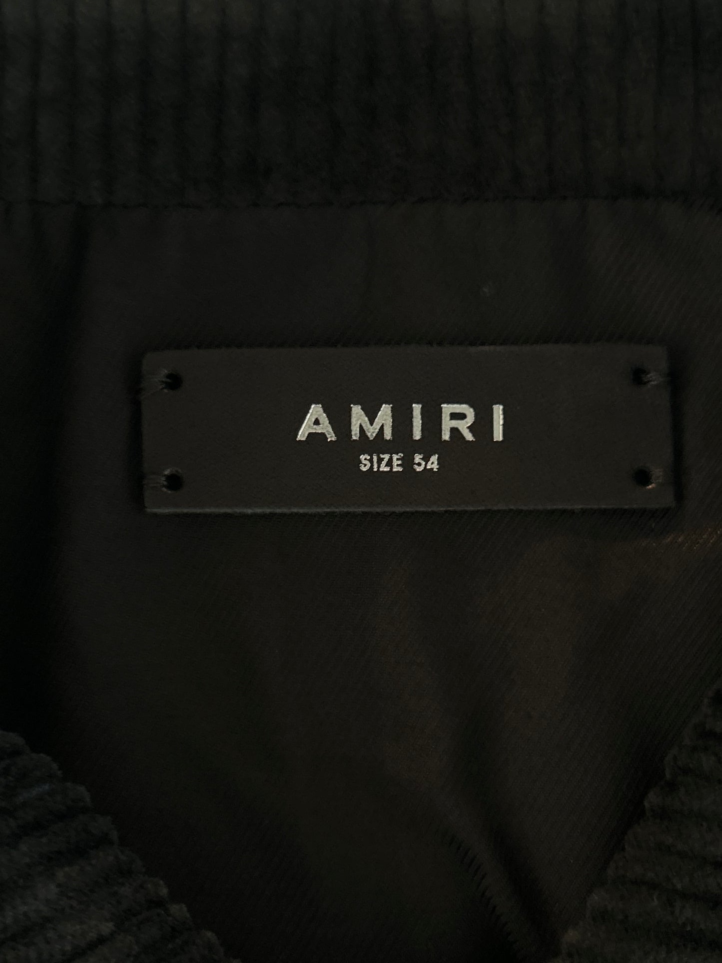 Amiri Black & Burgundy Corduroy Bones Teddy Jacket