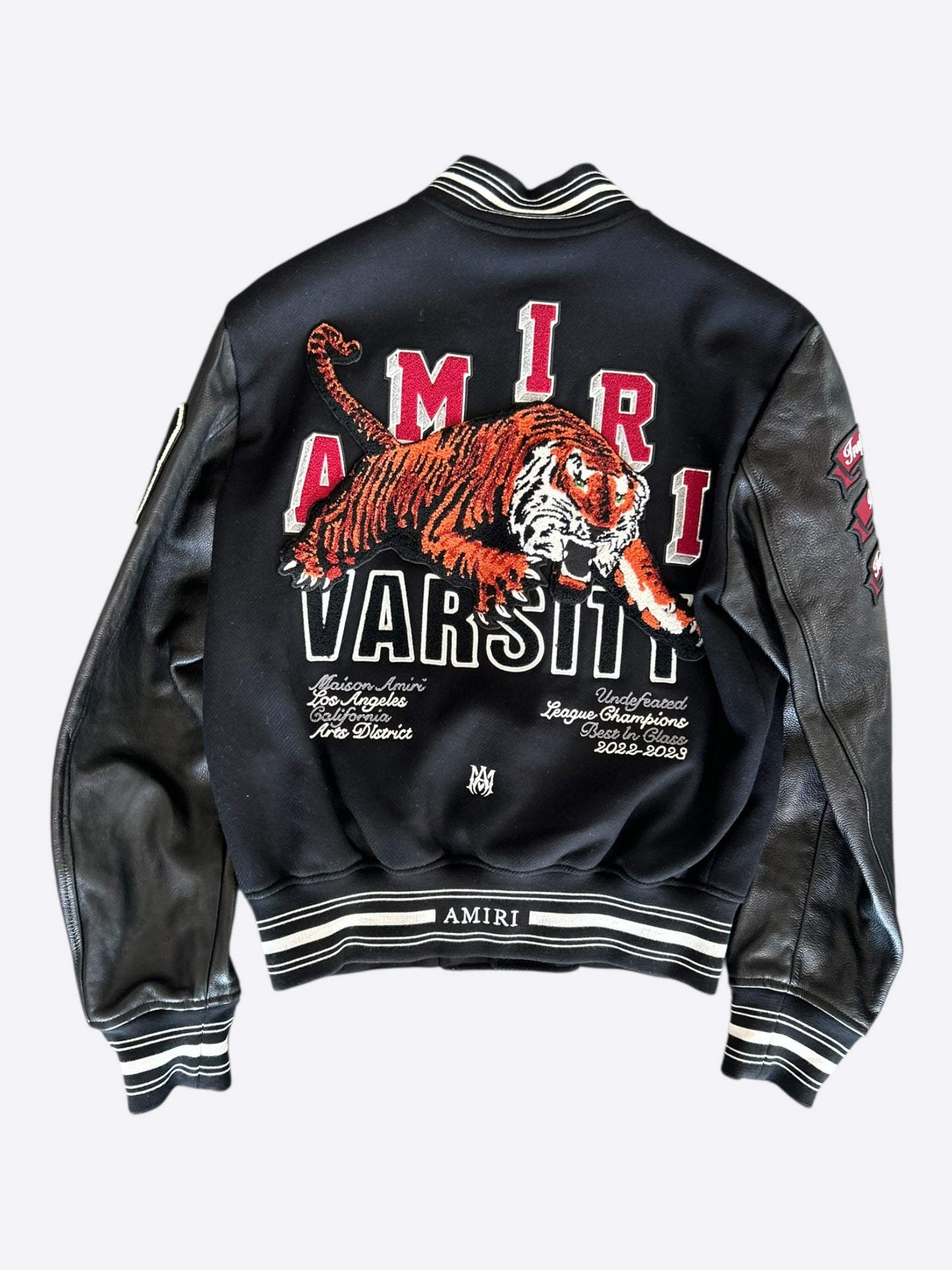 Amiri Black & Red Tiger Varsity Jacket