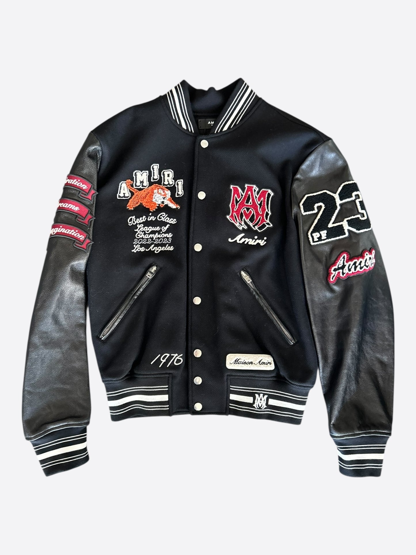 Amiri Black & Red Tiger Varsity Jacket