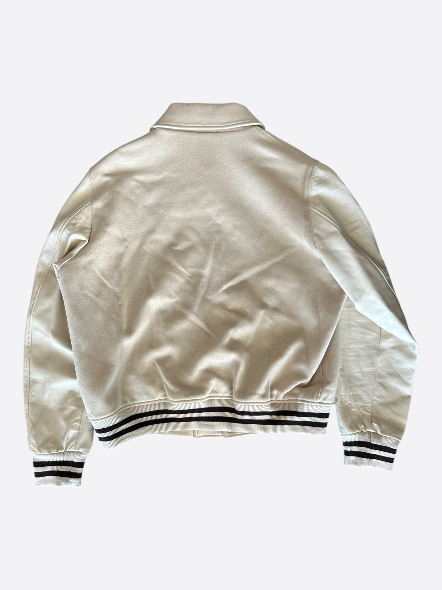 Amiri Beige & Brown Bones Varsity Jacket