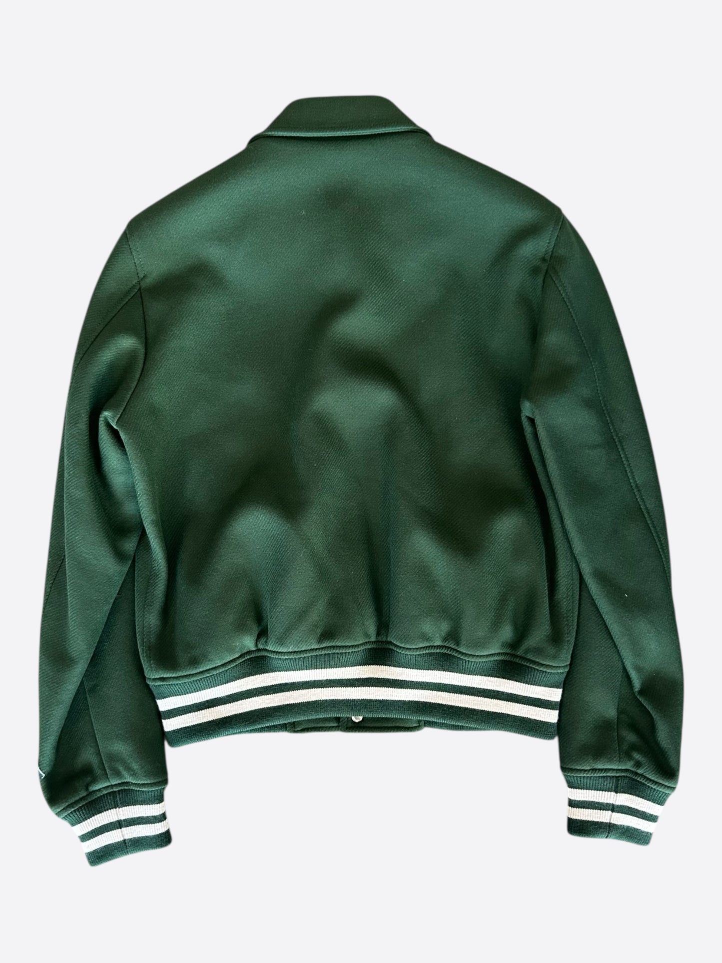 Amiri Green & White Bones Varsity Jacket