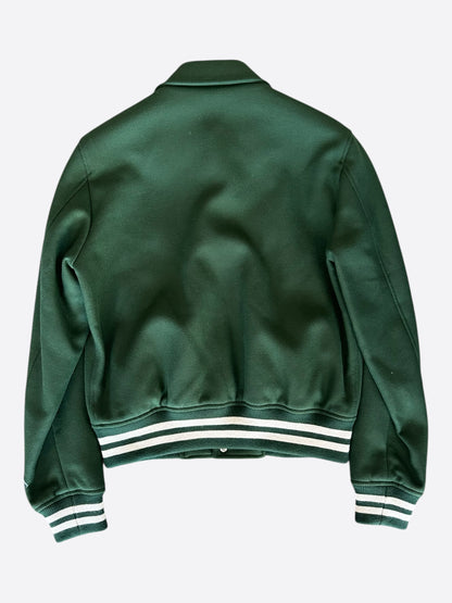 Amiri Green & White Bones Varsity Jacket
