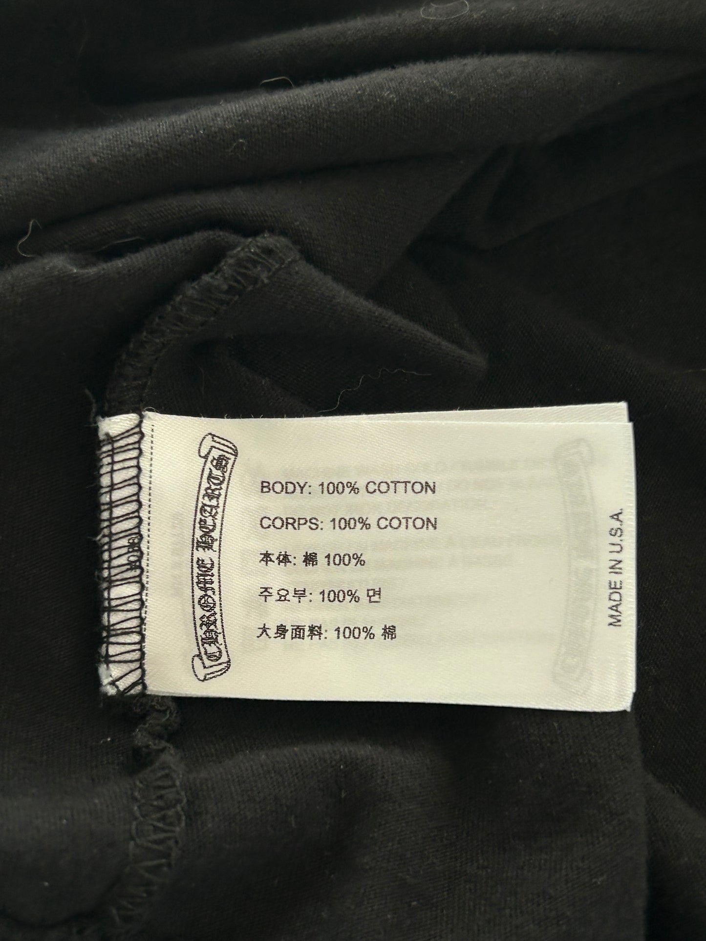 Chrome Hearts Yungblud Black & White Foti Cross Logo T-Shirt