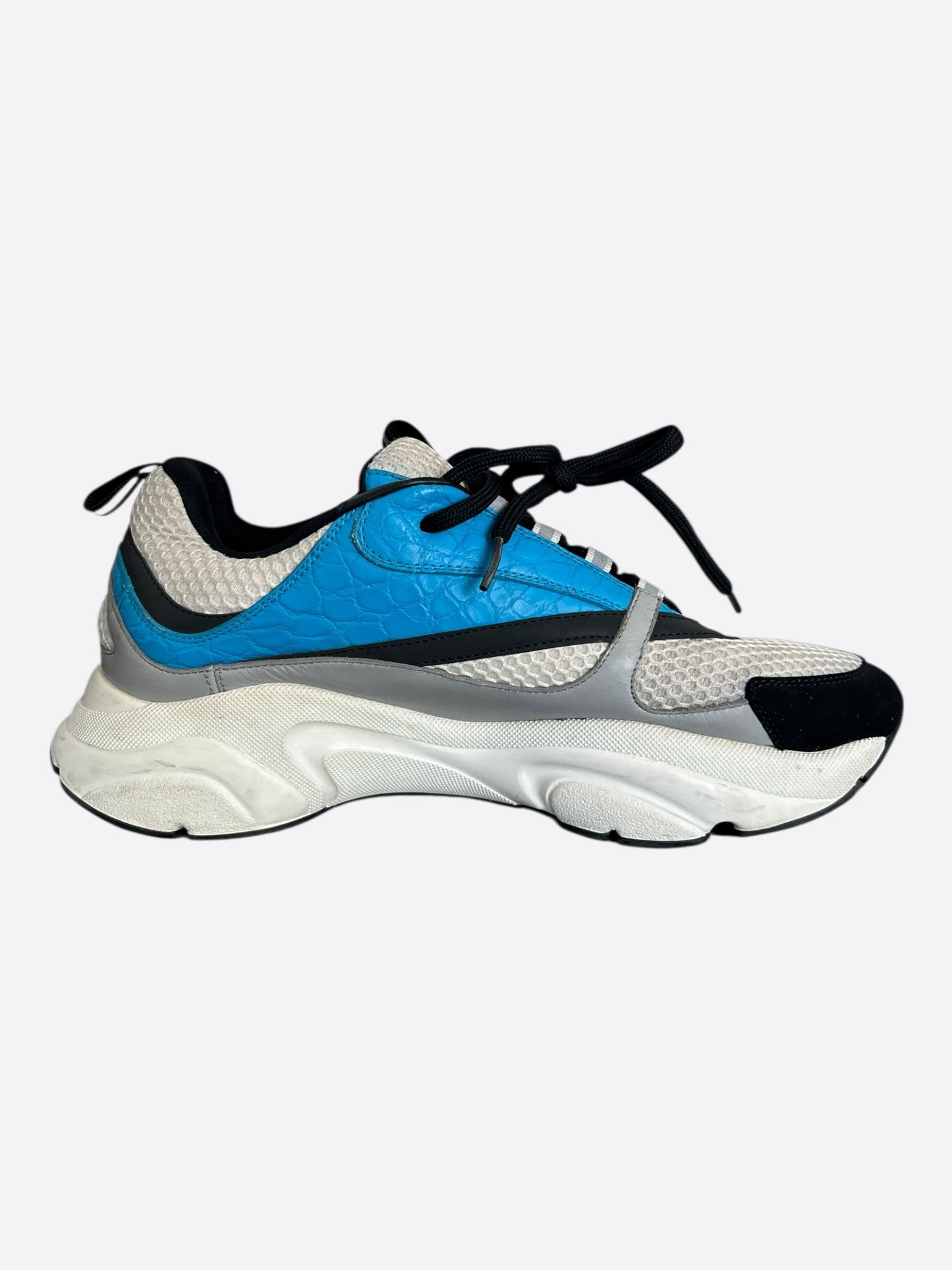 Dior Blue & White Crocodile B22 Sneakers