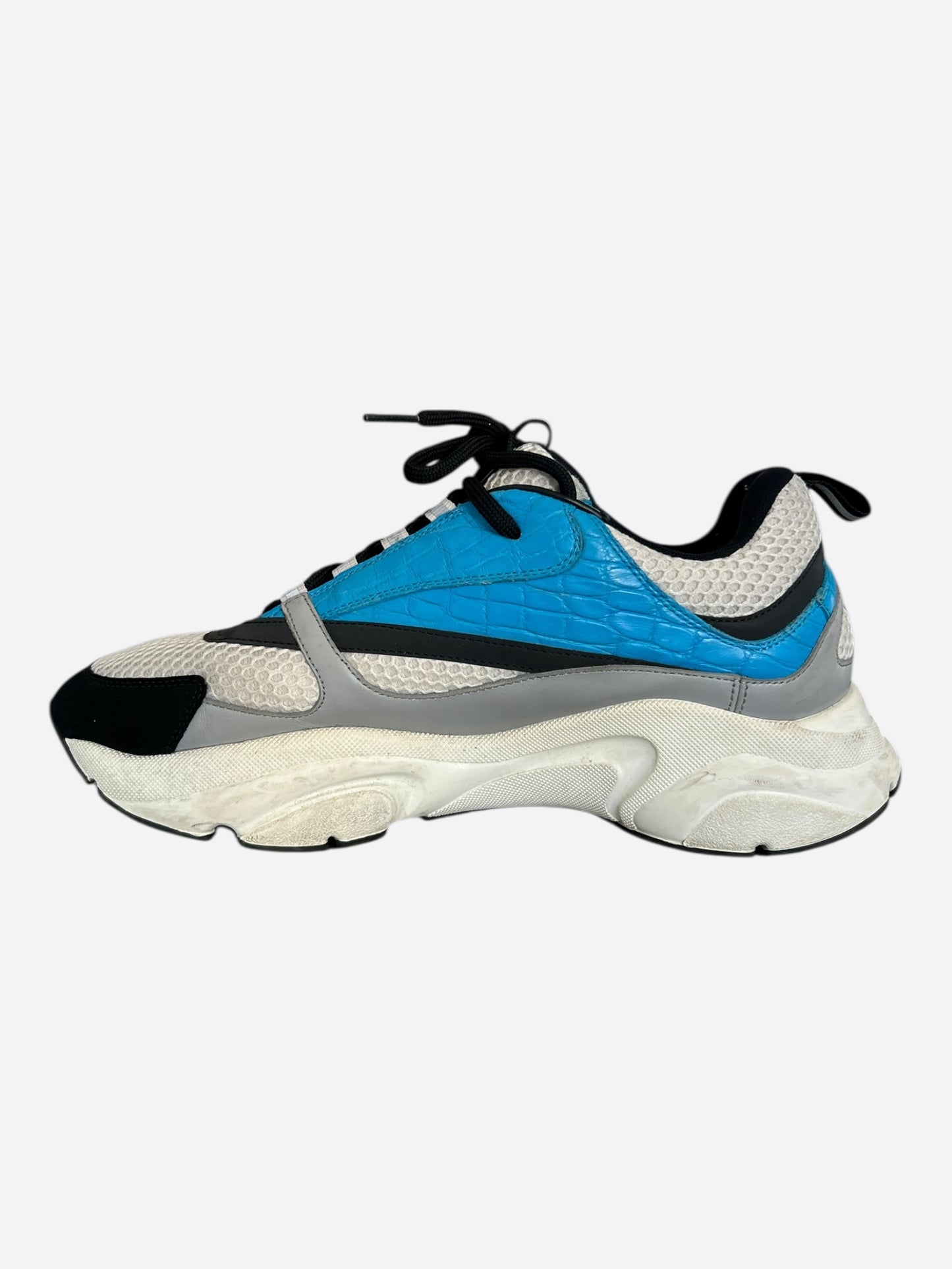 Dior Blue & White Crocodile B22 Sneakers