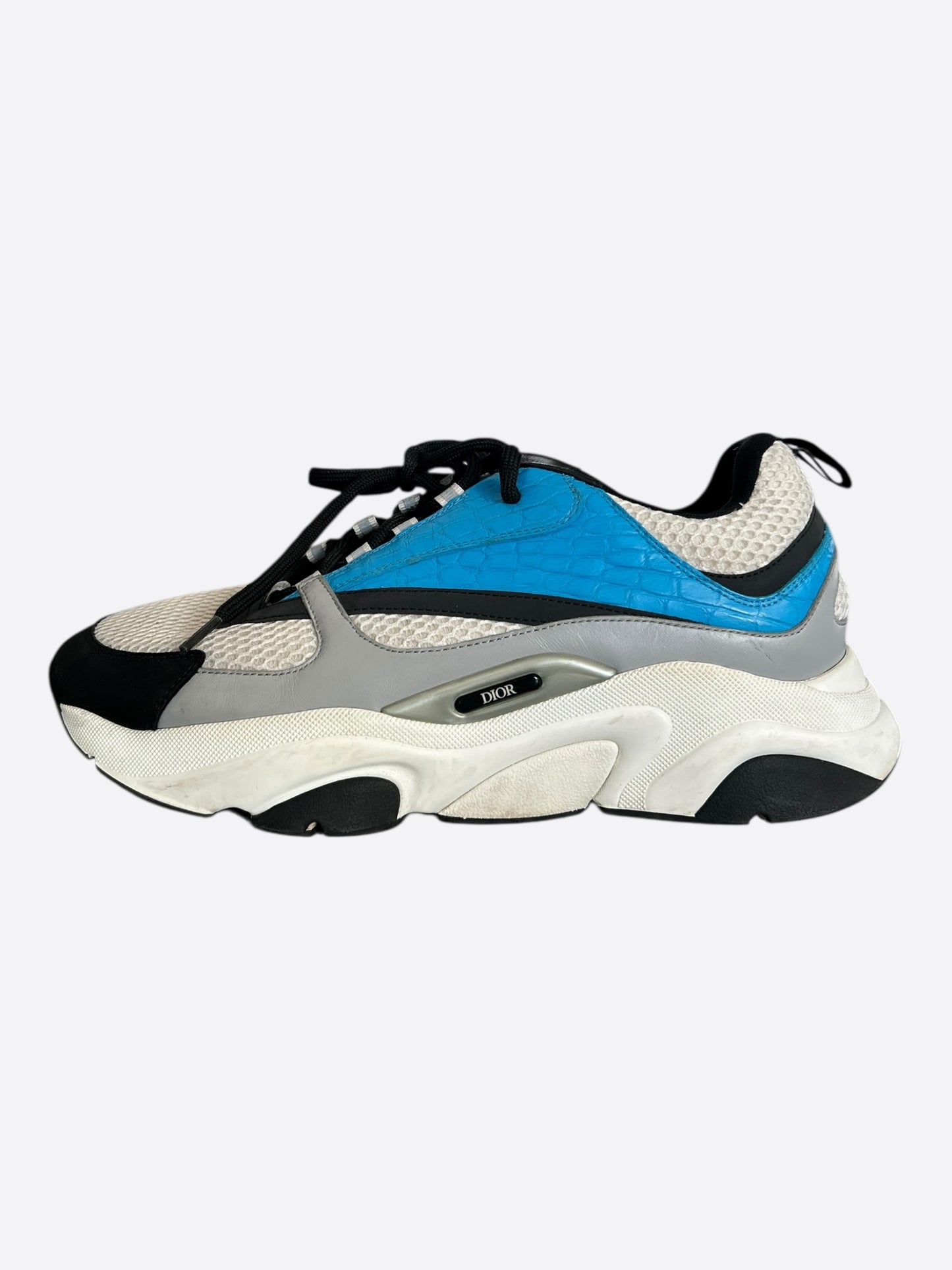 Dior Blue & White Crocodile B22 Sneakers