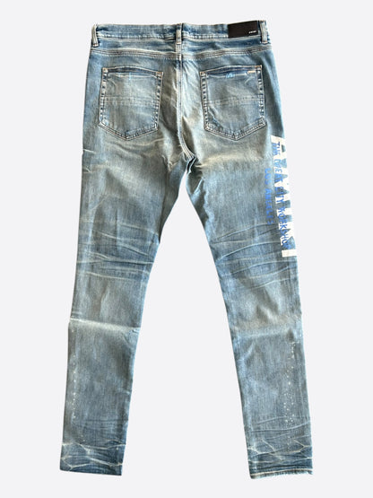 Amiri Clay Indigo & Blue T.G.C.W Distressed Logo Jeans