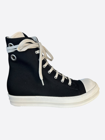 Rick Owens Black & White High Top Sneakers