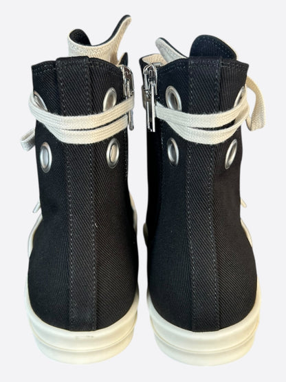 Rick Owens Black & White High Top Sneakers
