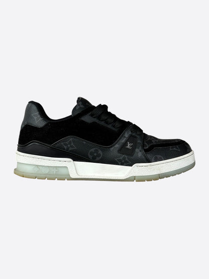 Louis Vuitton Black Monogram Eclipse Suede Trainers