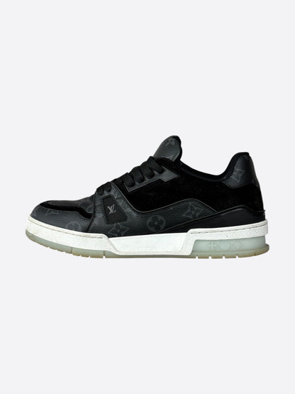 Louis Vuitton Black Monogram Eclipse Suede Trainers