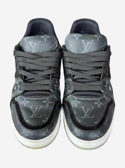 Louis Vuitton Black Monogram Eclipse Suede Trainers