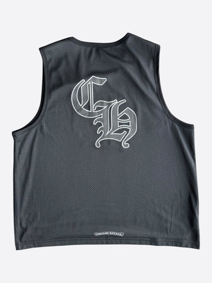 Chrome Hearts Grey & White Logo Reversible Mesh Jersey