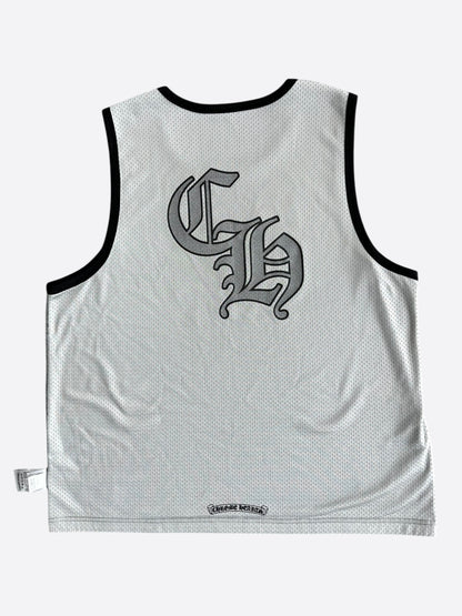 Chrome Hearts Grey & White Logo Reversible Mesh Jersey