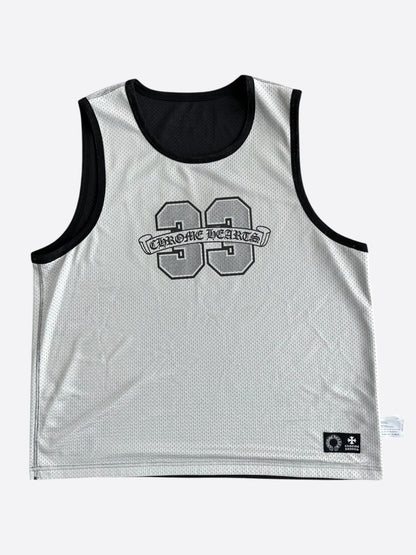 Chrome Hearts Grey & White Logo Reversible Mesh Jersey