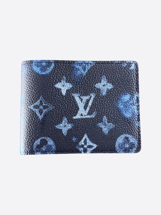 Louis Vuitton Navy & Blue Watercolor Monogram Multiple Wallet