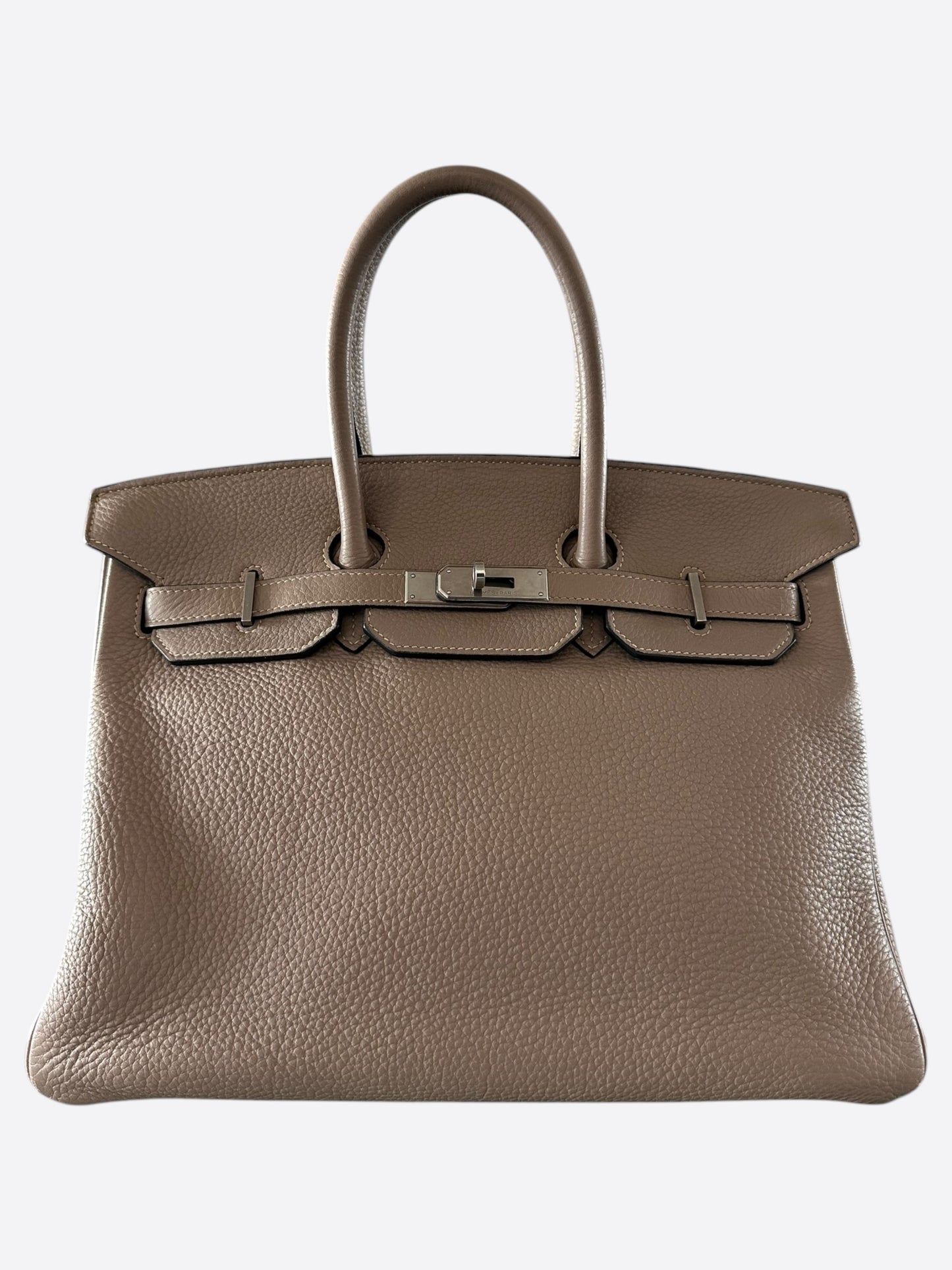 Hermes Etoupe Clemence Birkin 35