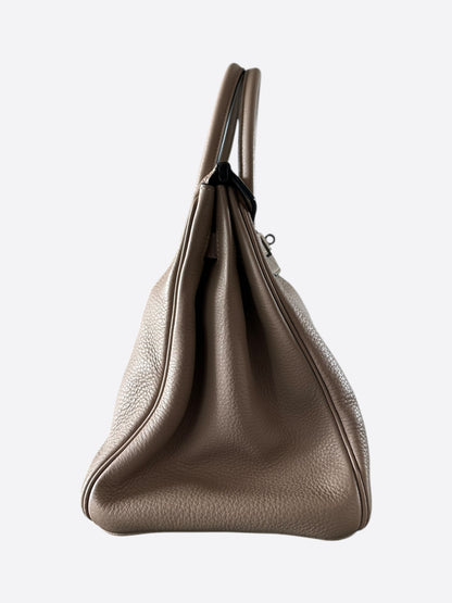Hermes Etoupe Clemence Birkin 35