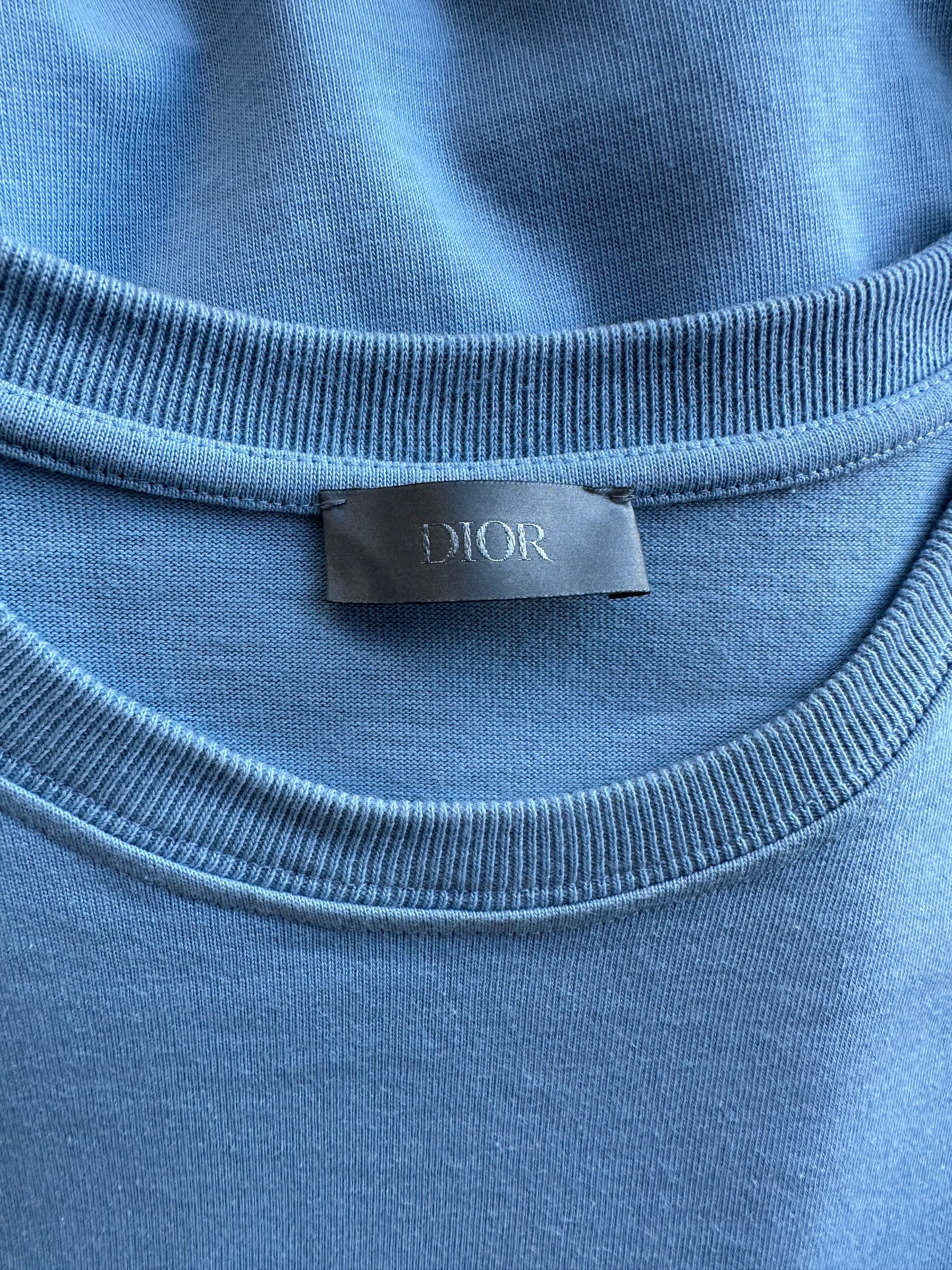 Dior Light Blue CD Icon Embroidered Logo T-Shirt