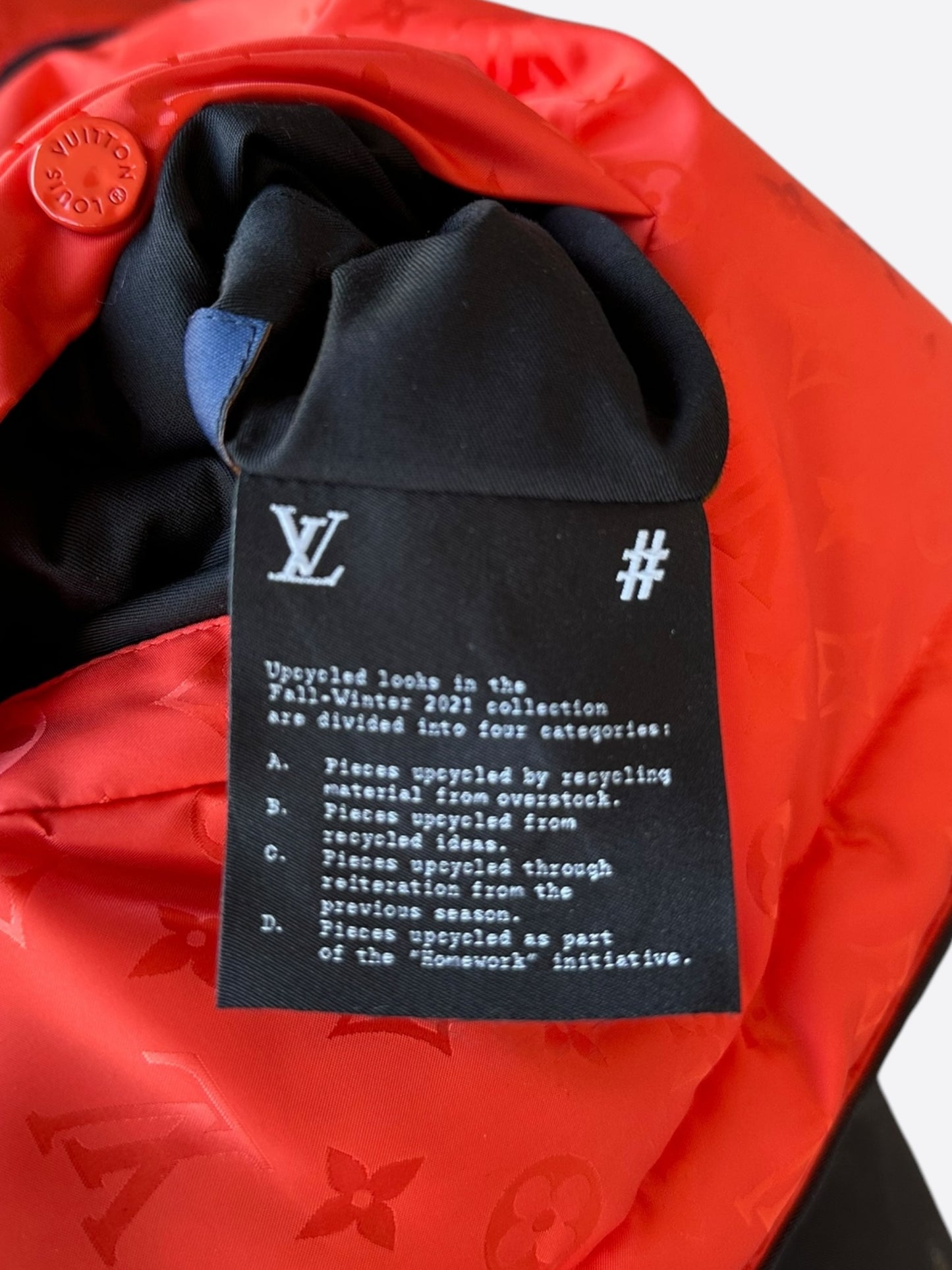 Louis Vuitton Black & Orange Monogram Reversible Bomber Jacket