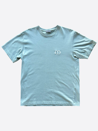 Dior Light Green CD Icon Embroidered Logo T-Shirt