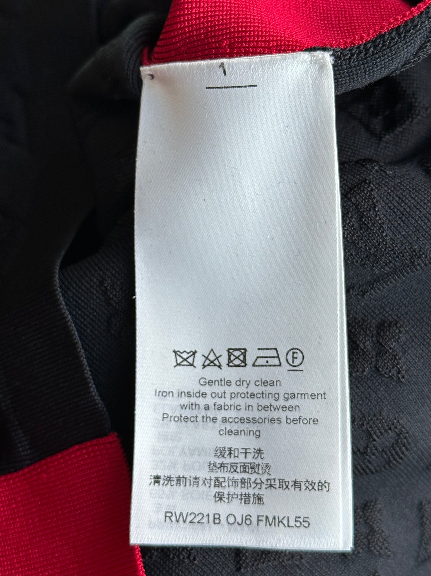 Louis Vuitton Black & Red Monogram Women's Sweater
