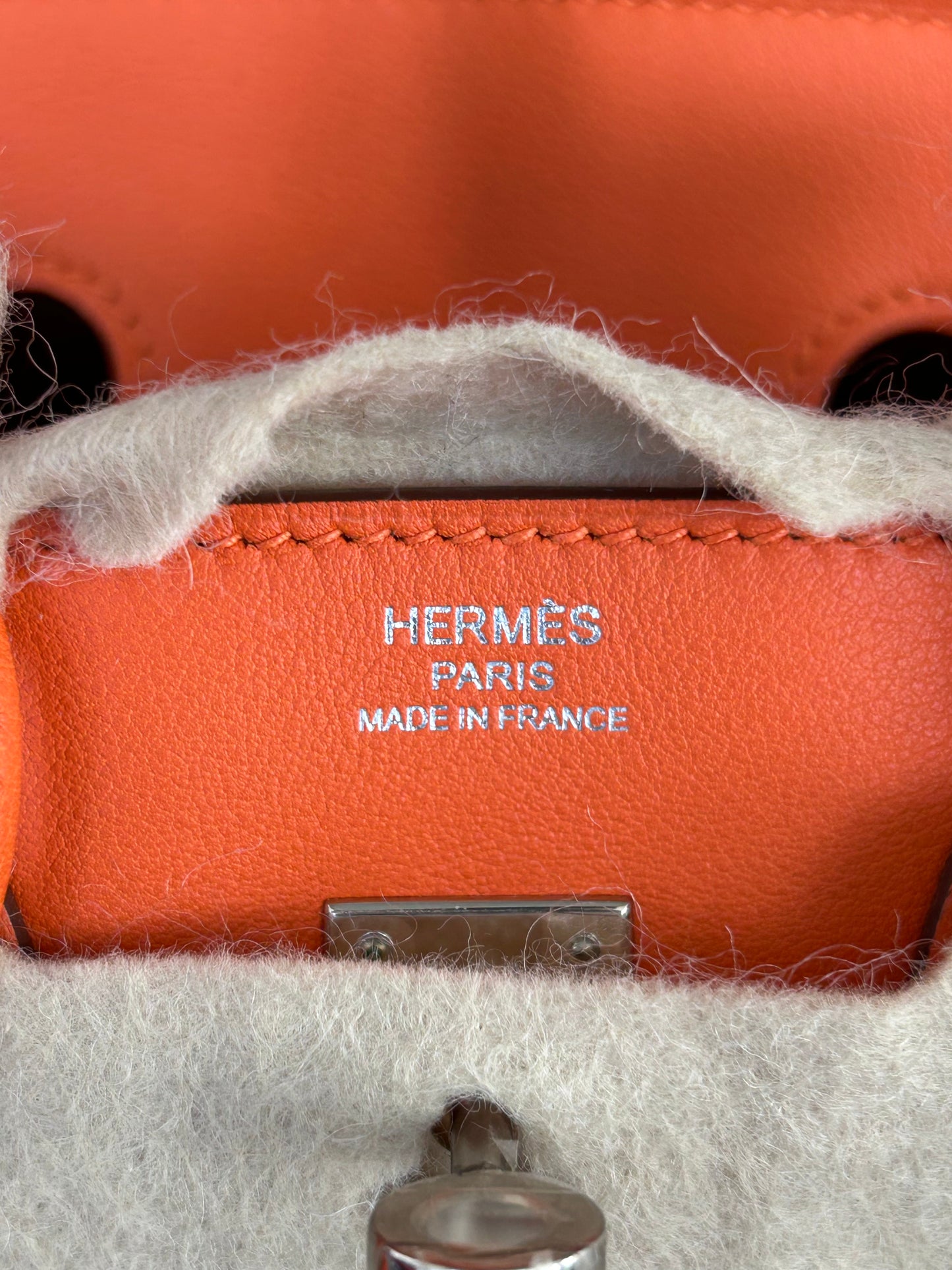 Hermes Orange Epsom & Palladium Hardware Birkin 25