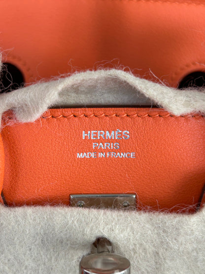 Hermes Orange Epsom & Palladium Hardware Birkin 25