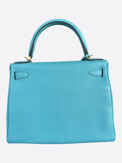 Hermes Blue Togo & Gold Hardware Kelly 28