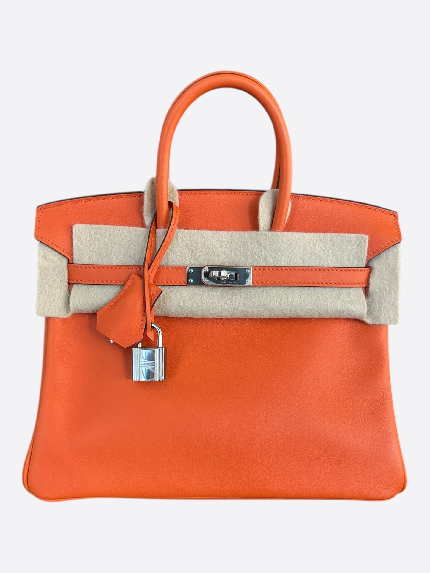 Hermes Orange Epsom & Palladium Hardware Birkin 25