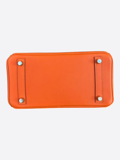 Hermes Orange Epsom & Palladium Hardware Birkin 25